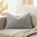 KevinTextile Kevin Textile 14x24 Inch Lumbar Pillow Cover 1 Pack Soft Plush Stripe Decorative Rectangle Cushion Elegant Double-Sided Cordur…