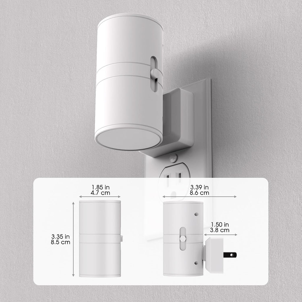 Briignite Night Lights Plug into Wall, Modern LED Night Light Plug in, Dusk to Dawn Sensor, 5000K Daylight, 0-100LM Adjustable…