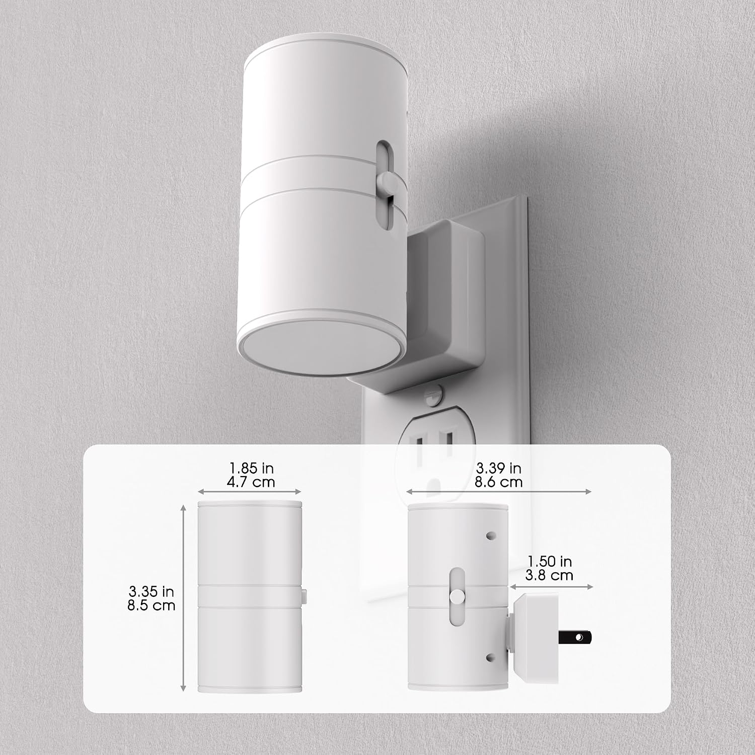 Briignite Night Lights Plug into Wall, Modern LED Night Light Plug in, Dusk to Dawn Sensor, 5000K Daylight, 0-100LM Adjustable…