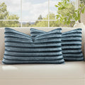 decorUhome Cozy Faux Fur Throw Pillow Covers 12x20 Set of 2 Decorative Soft Plush Striped Lumbar Modern Farmhouse Boho Couch Pillow Cases w…