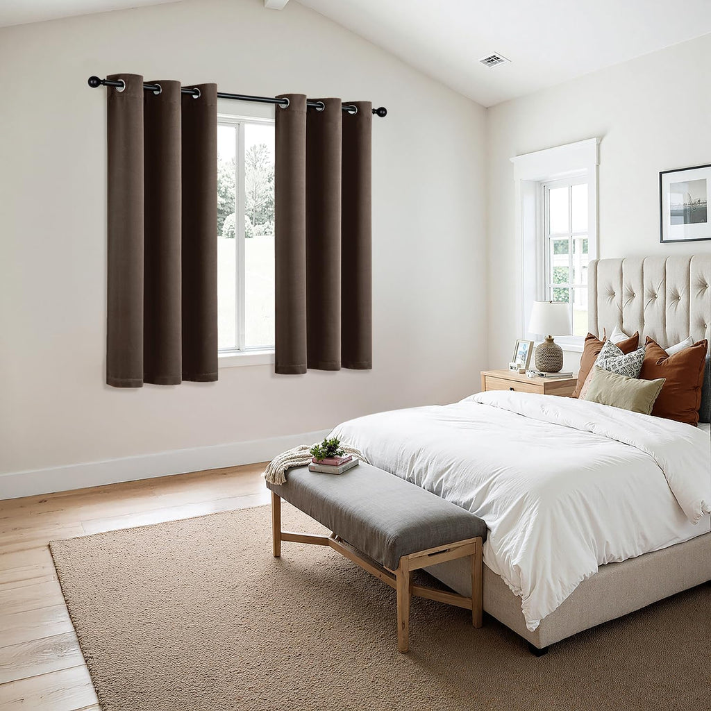 Miulee Blackout Curtains for Bedroom Living Room 2 Panels, Thermal Insulated Room Darkening Drapes Grommet Noise Reducing Light Blocking Wi…