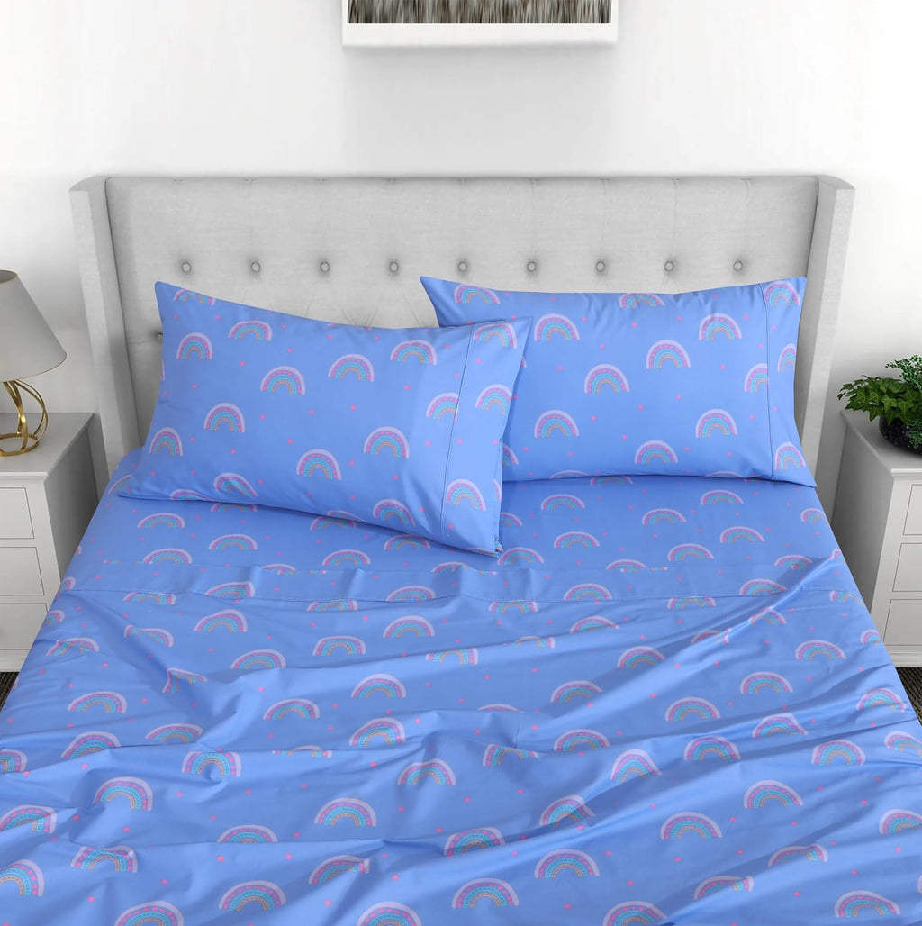 Ruvanti 100% Cotton Percale Sheets Twin Size – Crisp Cooling Bed Sheets for Hot Sleepers, Deep Pocket 16”, Soft Breathable & Durable Hotel-…