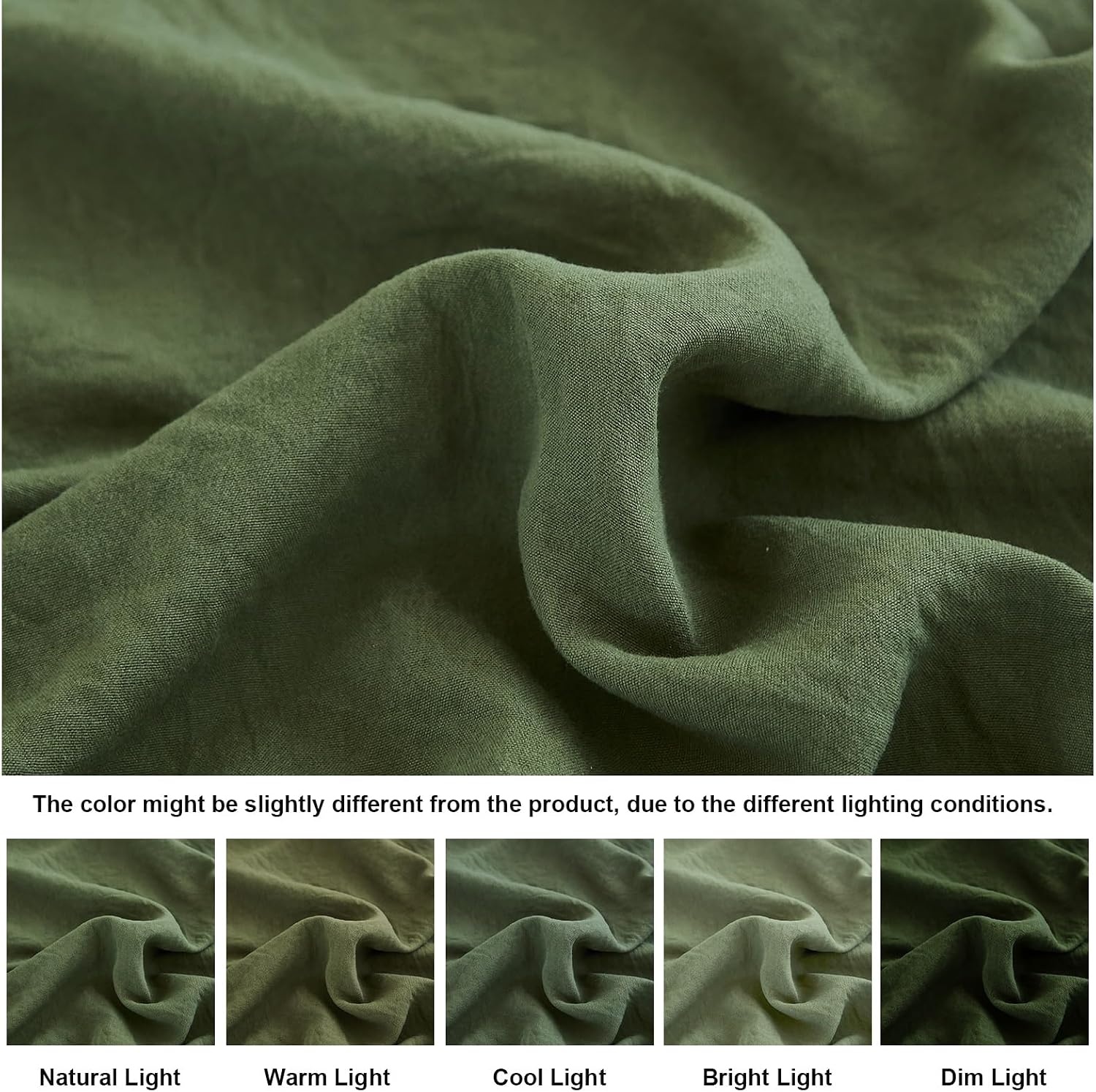 Moveover Dark Green Pom Poms Pillowcases, Green Standard Pillow Cases Set of 2, 100% Washed Microfiber, Bronze Green Ball Fringe Pillow Cov…