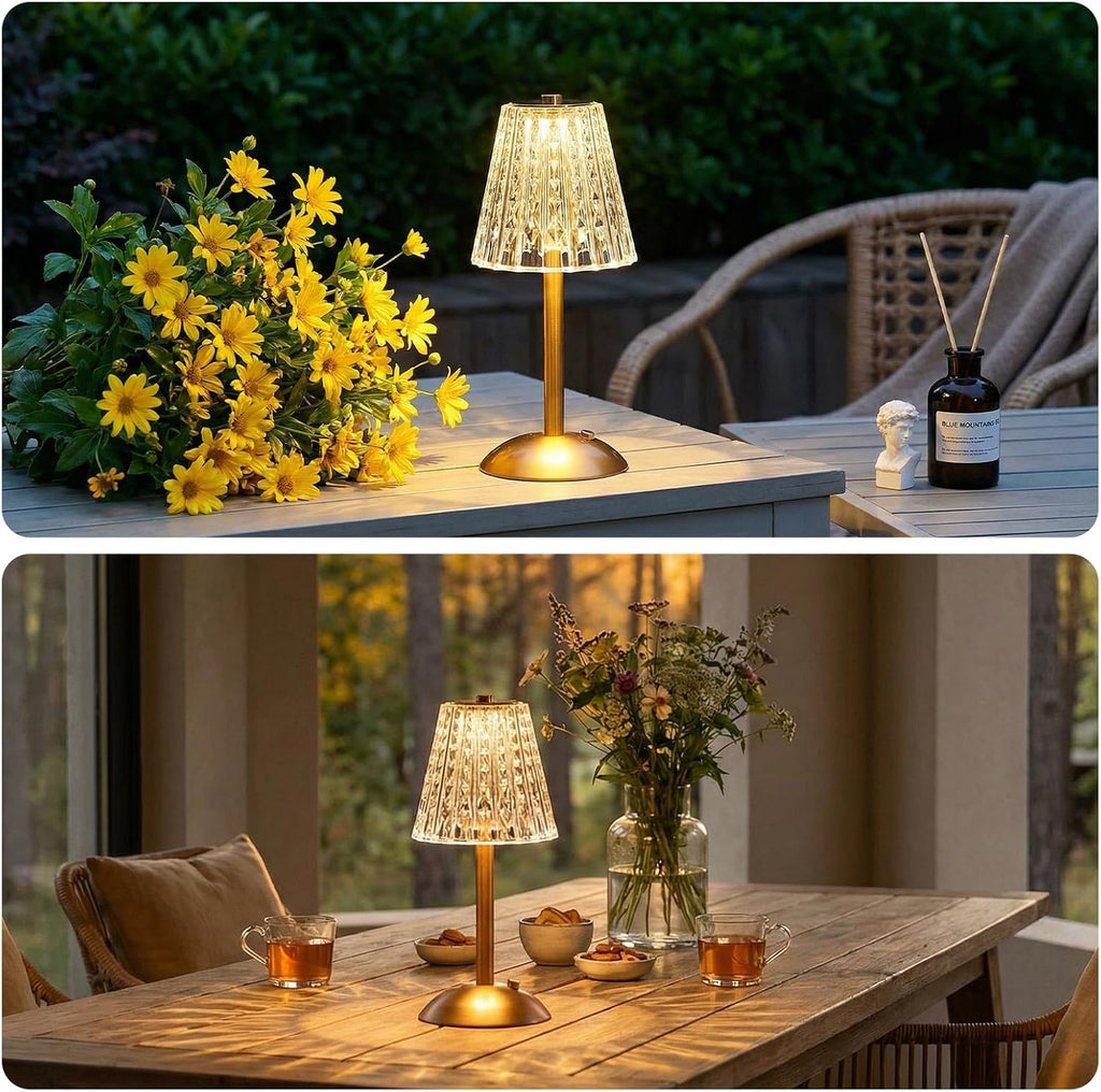 Liliful 6 Pcs Cordless Table Lamp Rechargeable Touch LED Small Gold Portable Battery Operated USB-c Desk Lamp 3 Color Dimmable for…