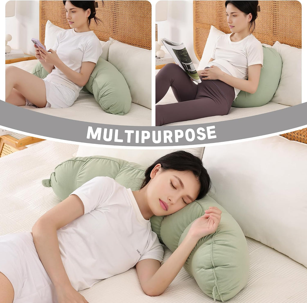Peallow(Pat. Pend) – Long Round Body Pillow for Adults, Bolster Pillow for Sleeping, Soft and Supportive Pillow for Sleeping & Lumbar…