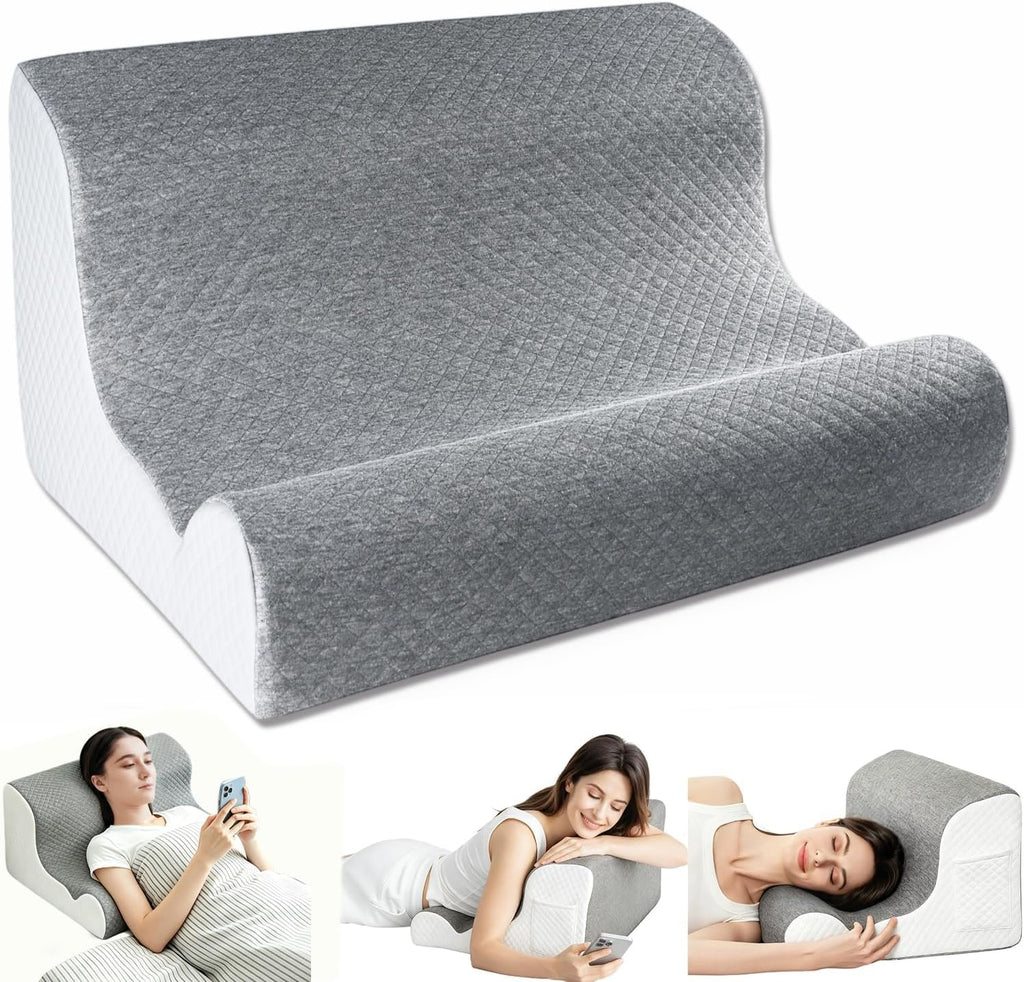 Zerora Reading Pillow for Sitting Up in Bed Rest, Lumbar Neck Support Pillow with Back Support, Home Bedroom Sofa Dorm Essentials for…