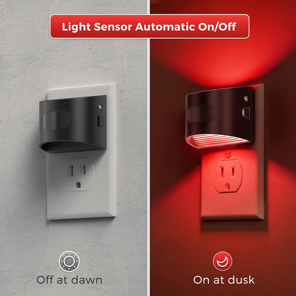L LOHAS LED Night Light with Motion Sensor & Dusk to Dawn Sensor, Night Lights Plug into Wall with 30-100lm Adjustable Brightness…