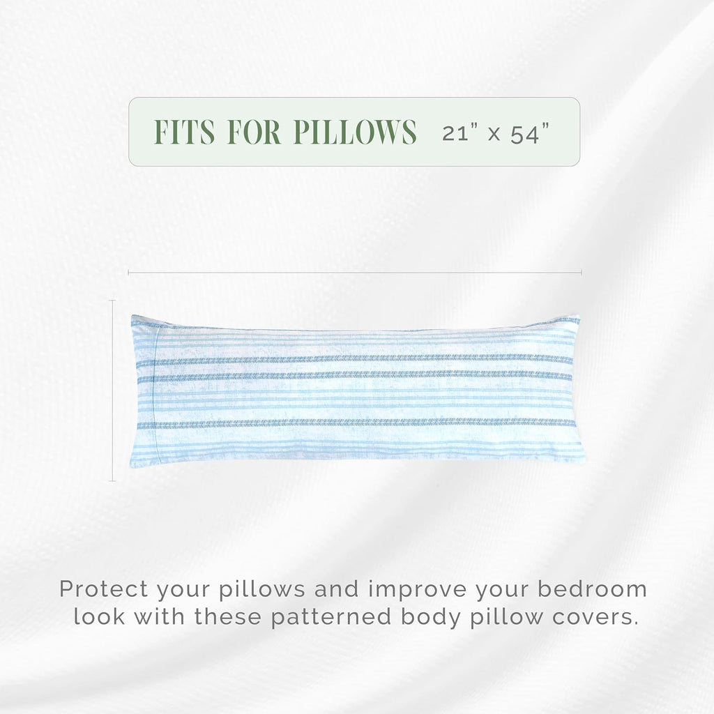 Elegantcomfort Elegant Comfort Ultra Soft 1-Piece Set Striped Print Pillowcases - 1500 Hotel Quality Microfiber, Soft and Smooth Hidden Zip…
