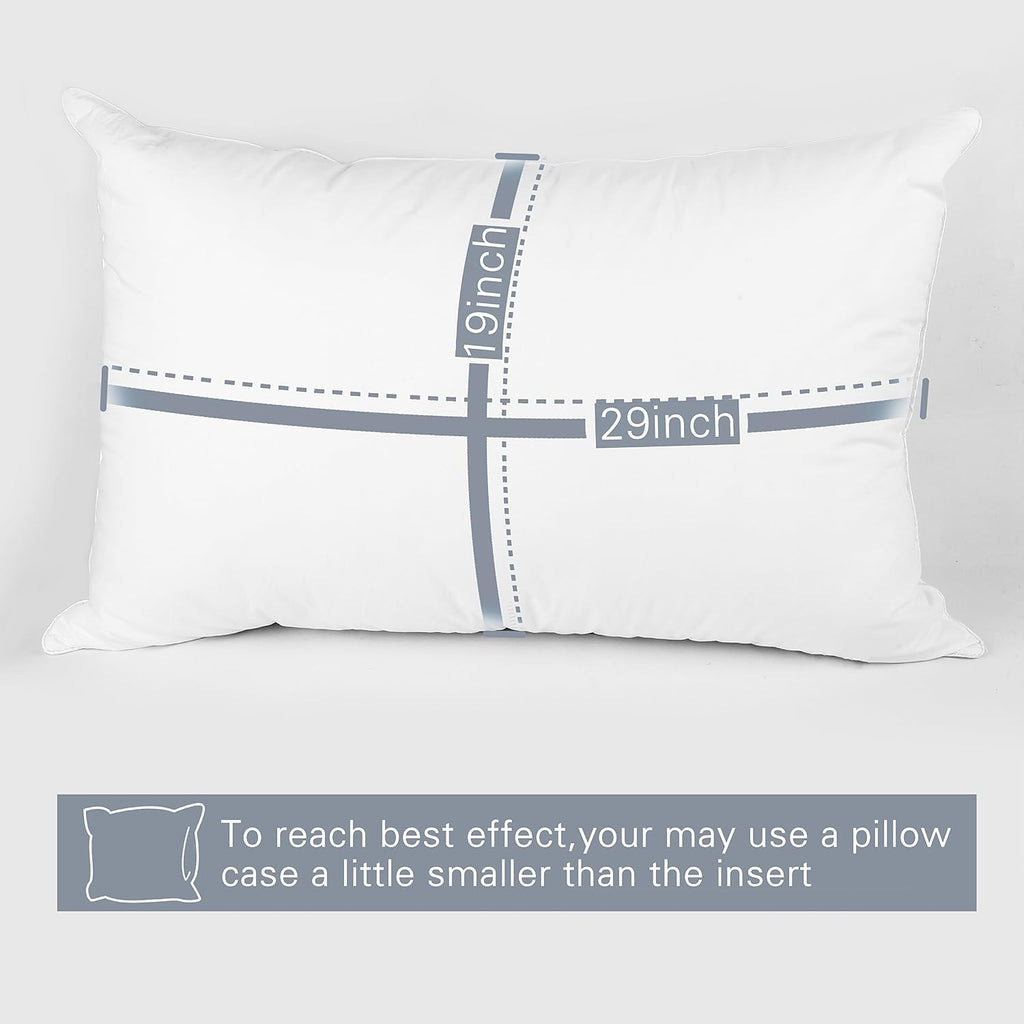 EDOW Luxury Soft Pillows for Sleeping, Fluffy Down Alternative Polyester Fiber Filled Pillow, Home&Hotel-Collection, Machine Washable