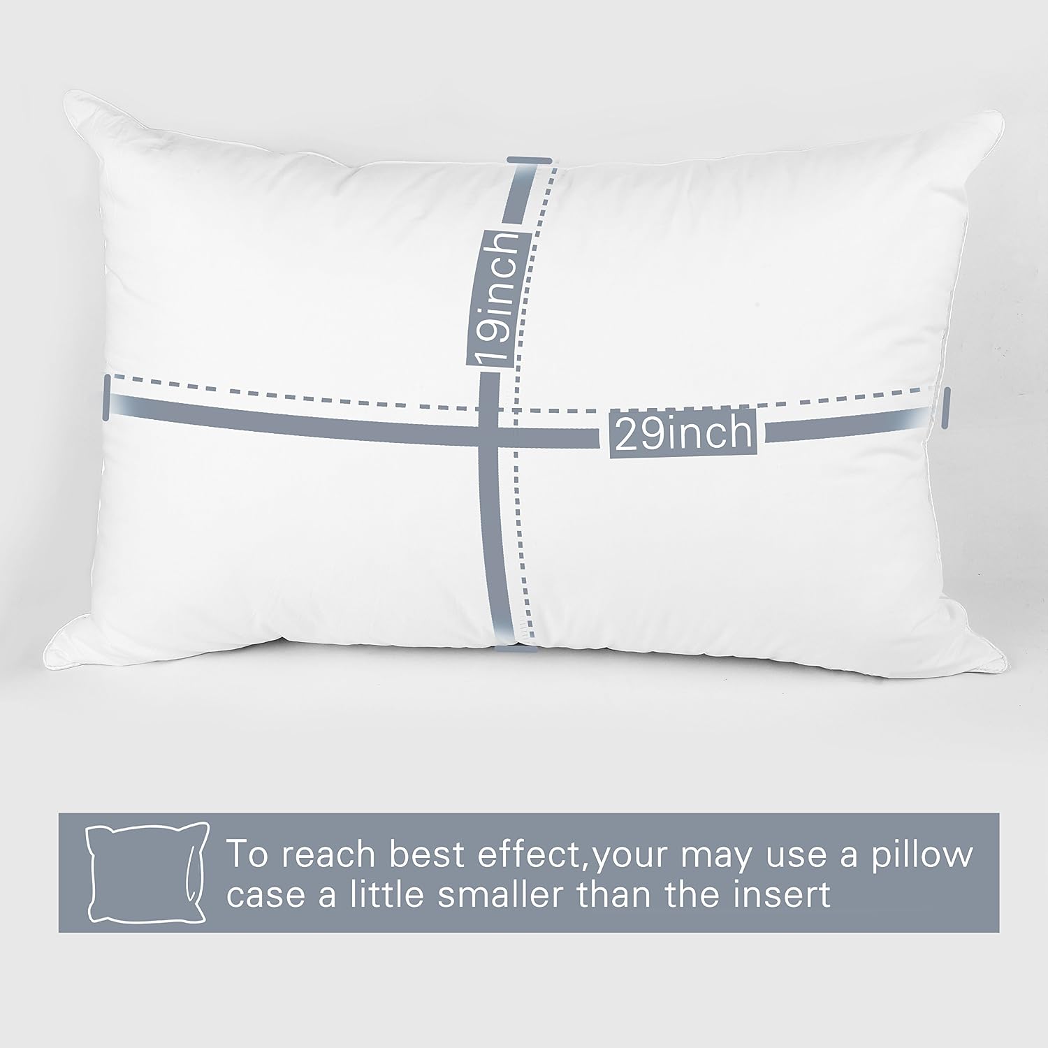 EDOW Luxury Soft Pillows for Sleeping, Fluffy Down Alternative Polyester Fiber Filled Pillow, Home&Hotel-Collection, Machine Washable