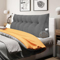 WOWMAX Triangular Headboard Pillow Bed Wedge Pillow for Headboard Large Bolster Pillow for Bed Wedge Pillow Headboard Daybed Pillows with…