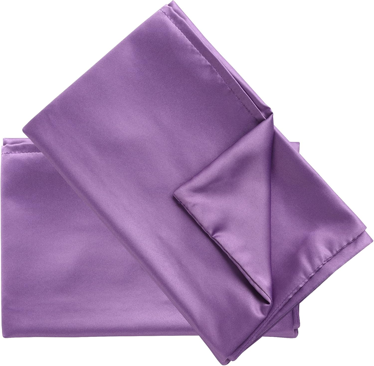 uxcell 2 Pack Silk Satin Pillowcase for Hair and Skin, Cool, Silky, Soft Breathable Pillow Cases Standard Size 20x26 Inch Sateen Pillowcase…