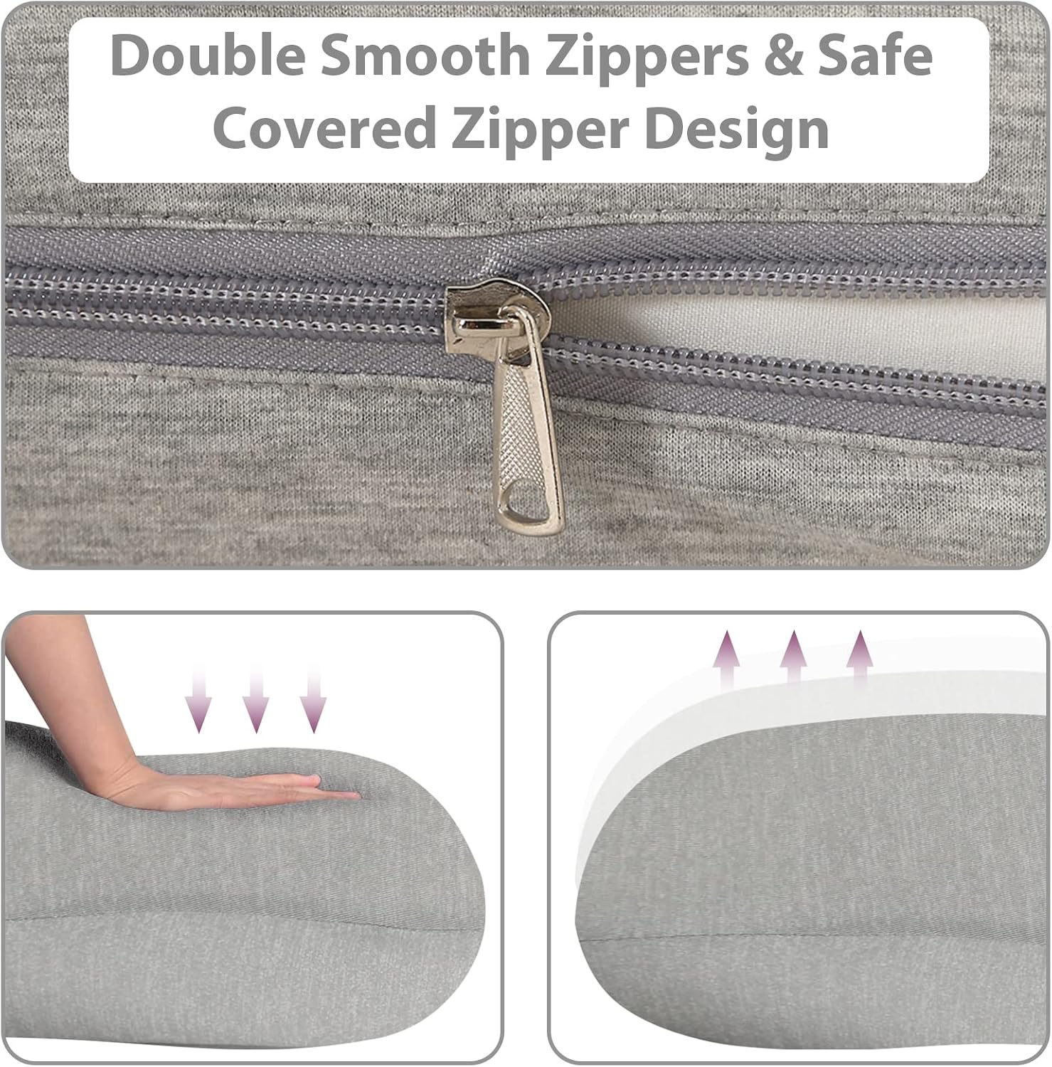 BATTOP Pregnancy Pillows for Sleeping, Maternity Pillow with Cooling Cover, Support for Belly, HIPS, Legs, Pregnancy Must Haves, Side Sleeper…