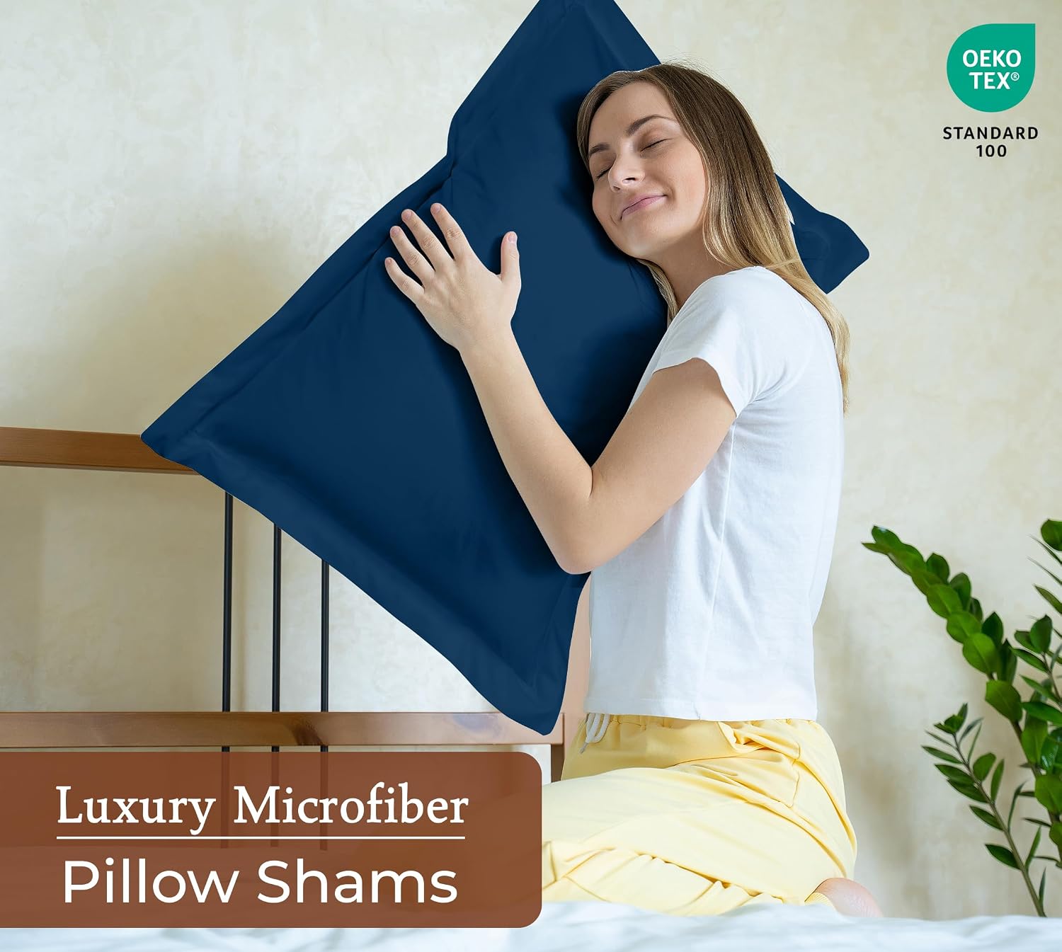 Royalelinens Royale Linens Pillow Shams 2 Pack Euro Size 26x26 Inch - Brushed 1800 Microfiber - Bed Pillow Shams, Wrinkle Resistant Super S…