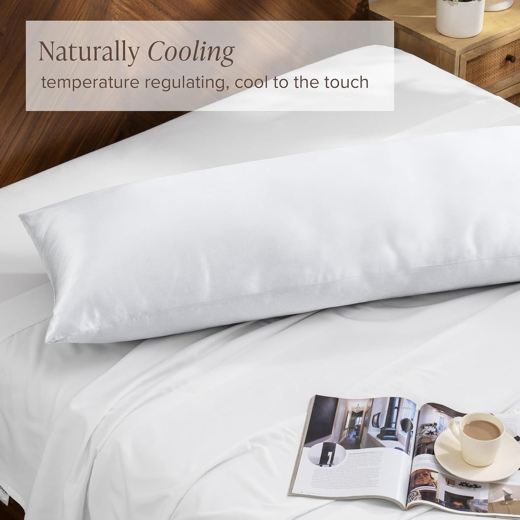 BareHome Bare Home 100% Rayon Made from Bamboo Luxury Body Size Cooling Pillowcase - Breathable - Easy Fit - Soft Bedding & Pillowcase (Bod…