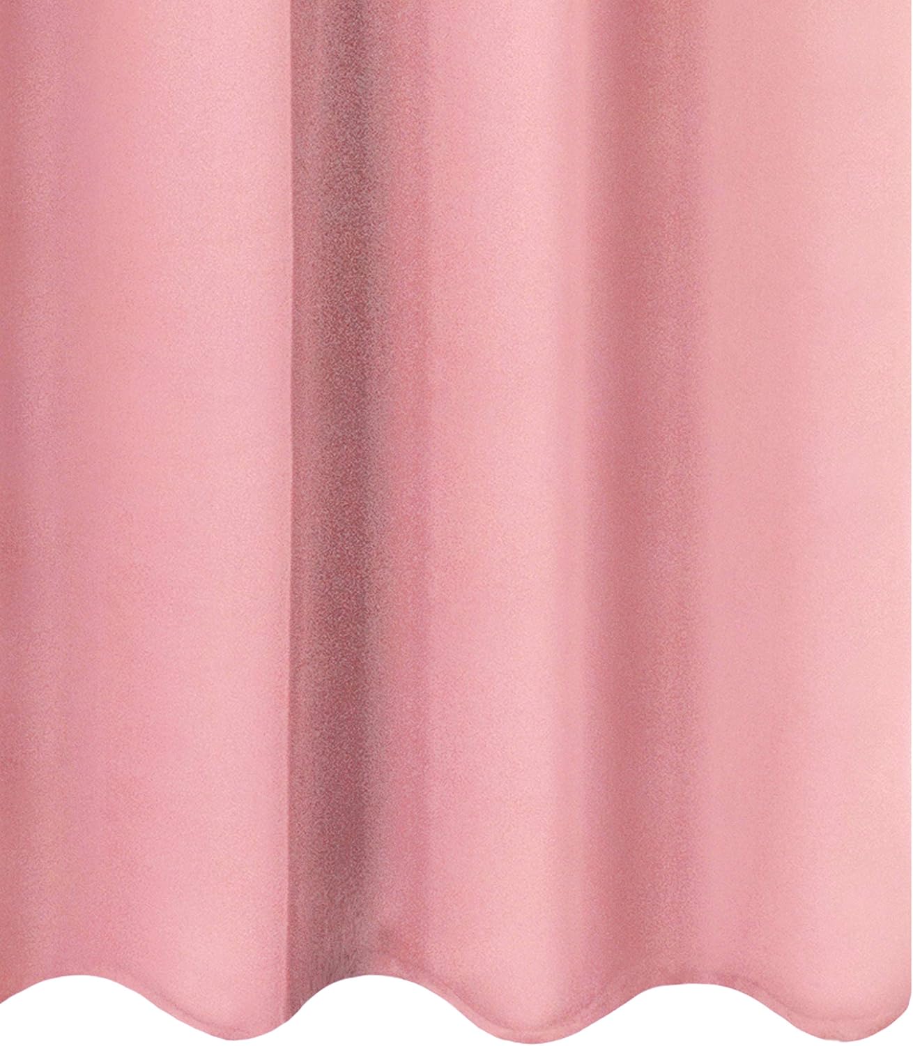 Lemomo Blackout Curtains 66 x 95 inch/Pink Curtains Set of 2 Panels/Thermal Insulated Room Darkening Bedroom Curtains 95 inch Pink
