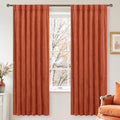 Lamit Terracotta Velvet Curtains 72 Inch for Living Room, Rust Fall Decor Room Darkening Panels for Farmhouse Thermal Noise Reducing Bedroo…
