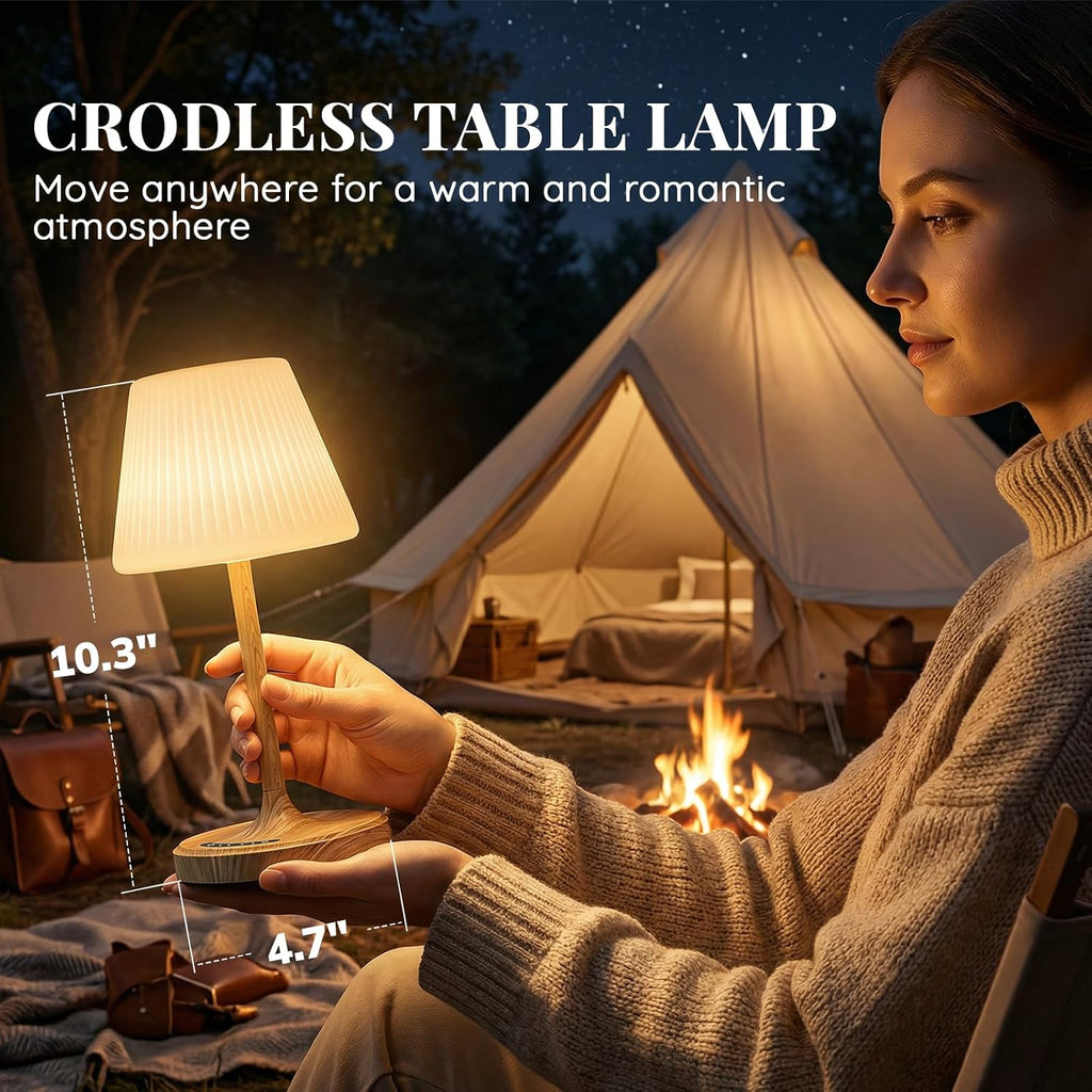 Audles Shower Lamp Waterproof Bathroom Lamp for Inside Shower Bathtub, Rechargeable Cordless Table Lamp with 4000mah Battery, Touch Dimmabl…