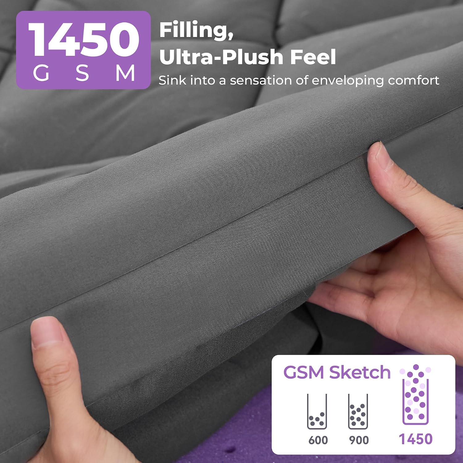 SINWEEK 5 Inch Dual Layer Memory Foam Mattress Topper Twin XL Size, 2 Inch Gel Memory Foam Plus 3 Inch Plush Soft Pillow Top Cover for…