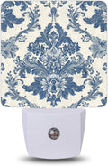 Vintage Floral Paisley Night Lights Plug into Wall, Night Light with Dusk to Dawn Sensor for Bedroom Bathroom Kitchen Hallway Stairs…