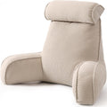 Ailuteie Reading Pillow for Sitting Up in Bed, Corduroy Backrest Pillow with Arms, Side Pocket & Washable Cover, Bed Rest Pillow Back Suppo…