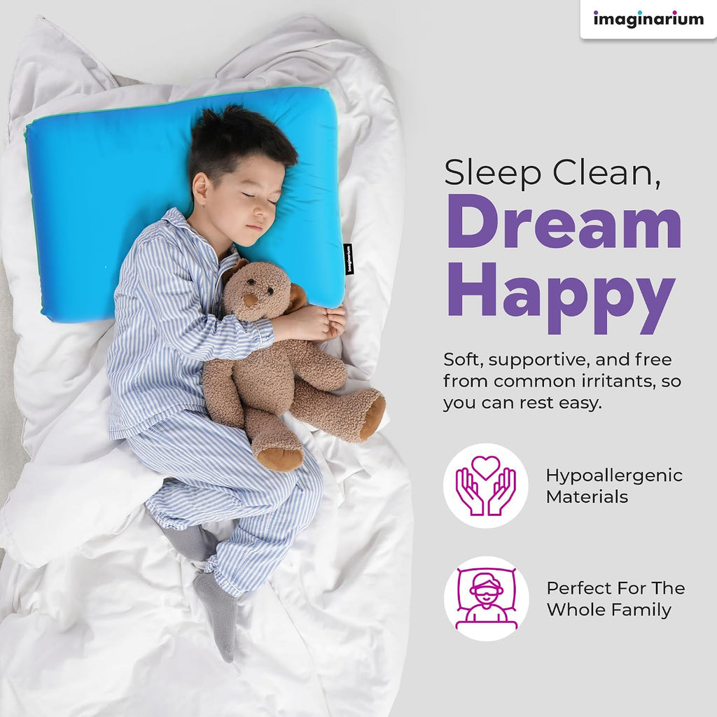 Imaginarium 2 Pack Memory Foam Pillows for Bed – 16" x 24" Standard – Fun Decorative Colorful Pillow for Sleeping – Back, Stomach & Side…