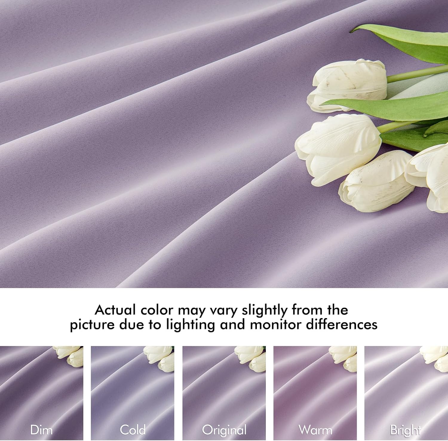 Miulee Lilac Back Tab Blackout Curtains 102 Inch Long 2 Panels Set for Bedroom, Rod Pocket/Pinch Pleated Thermal Insulated Living Room Dark…