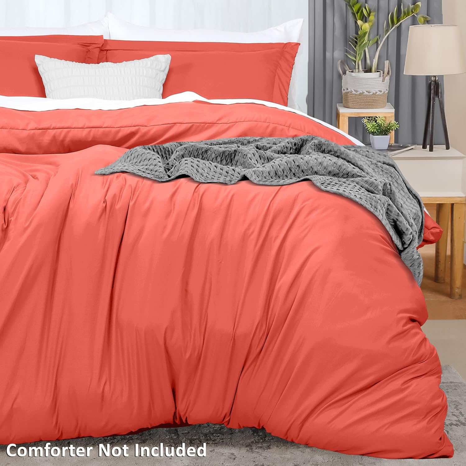 Utopia Bedding Duvet Cover Queen Size - 3 Piece with Zipper Closure - 1 Comforter Cover 90X90 Inches & 2 Pillow Shams 20X26 Inches…