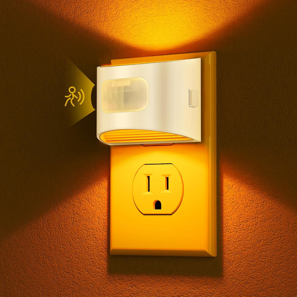 DORESshop LED Night Light[4 Pack], Night Lights Plug into Wall, Dimmable Plug in Night Light with Motion Sensor, Dusk to Dawn Sensor…