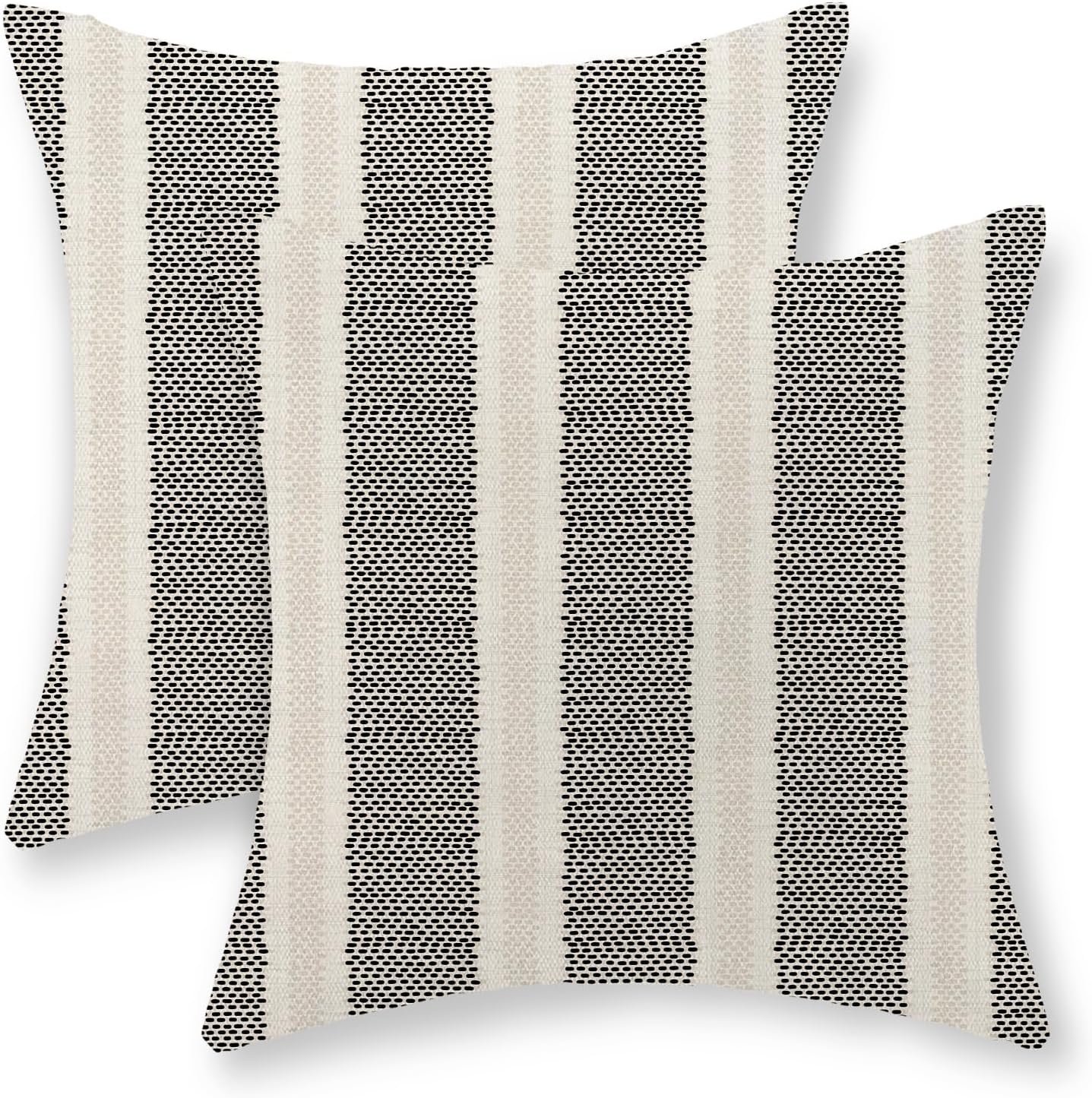 Black Polka Dot Pillow Covers 20x20 Inch Set of 2 Boho Striped Decorative Throw Pillow Covers Modern Abstract Geometry Decorations…