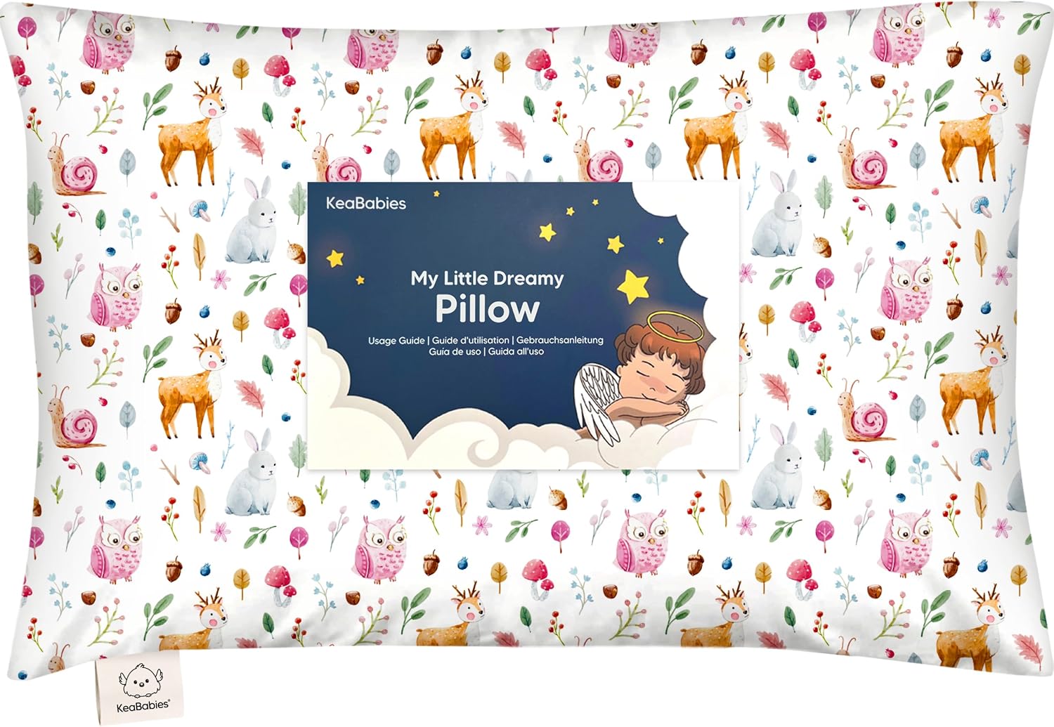 Toddler Pillow with Pillowcase - 13x18 My Little Dreamy Kids Travel Bed Pillows for Sleeping, Organic Cotton Small Pillowcase, Soft &…