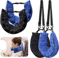2Pack Stuffable Travel Pillow for Extra Luggage, Velvet Travel Neck Pillow with Adjustable Neck Size, Fits About 6 T-Shirts Travel…