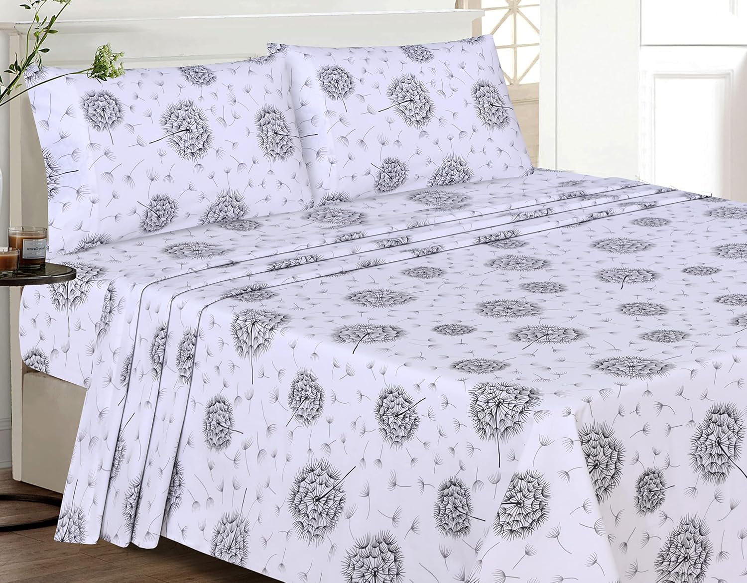 Ruvanti 100% Cotton Percale Sheets Full Size – Crisp Cooling Bed Sheets for Hot Sleepers, Deep Pocket 16”, Soft Breathable & Durable Hotel-…