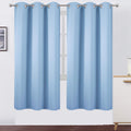 Lemomo Sky Blue Thermal Blackout Curtains/42 x 72 Inch/Set of 2 Panels Room Darkening Curtains for Bedroom 72 Inch Blue