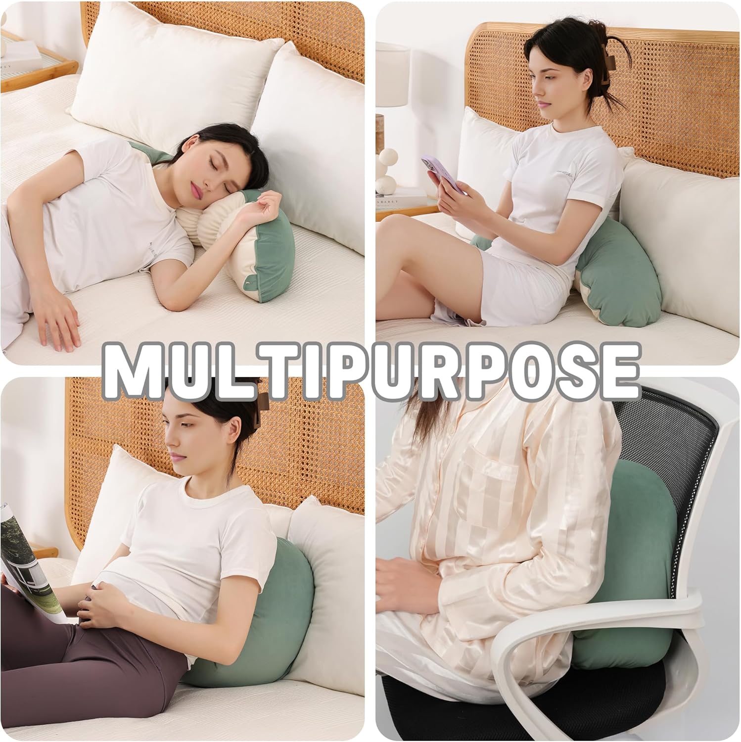 Peallow(Pat. Pend) – Long Round Body Pillow for Adults, Bolster Pillow for Sleeping, Soft and Supportive Pillow for Sleeping & Lumbar…