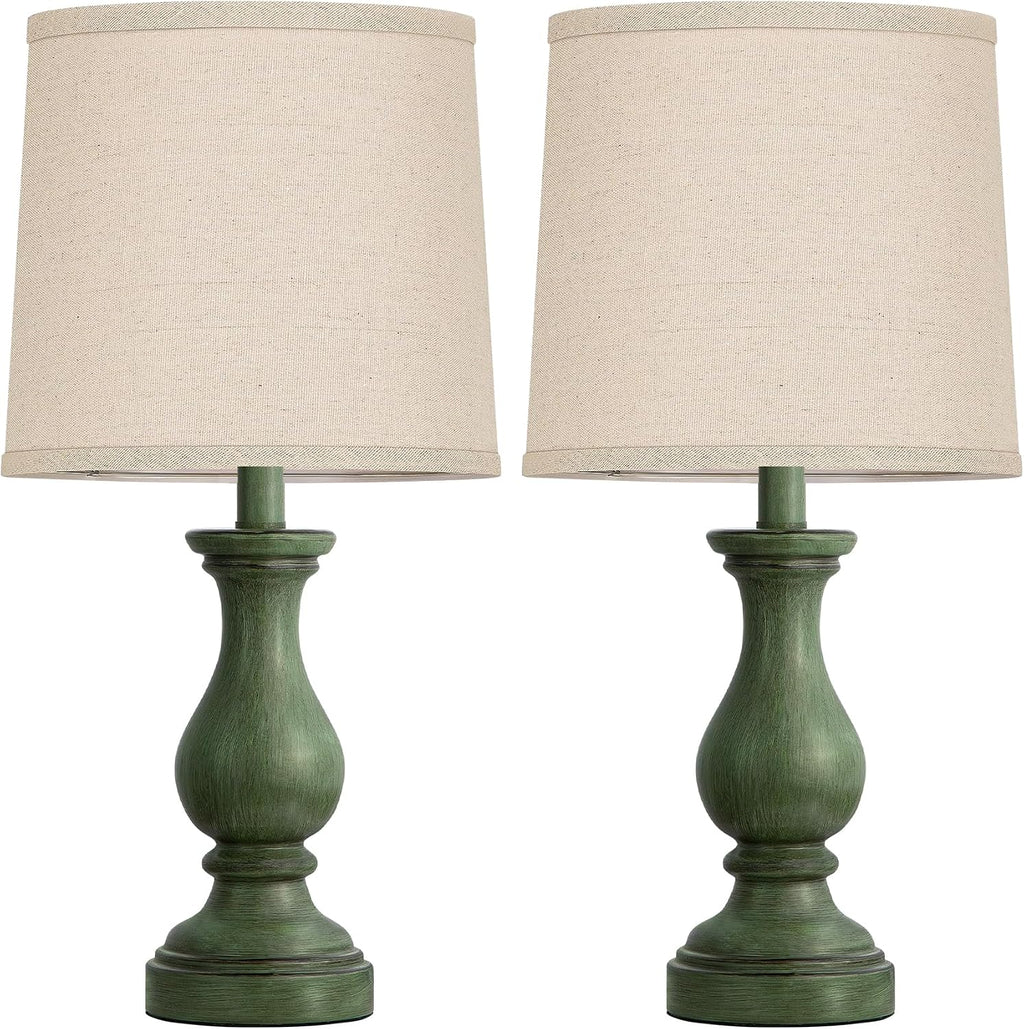 Seealle Farmhouse Table Lamps Set of 2 - Rustic Lamp for Bedroom Living Room, 22" Boho Bedside Lamps for Night Stands End Table Office…