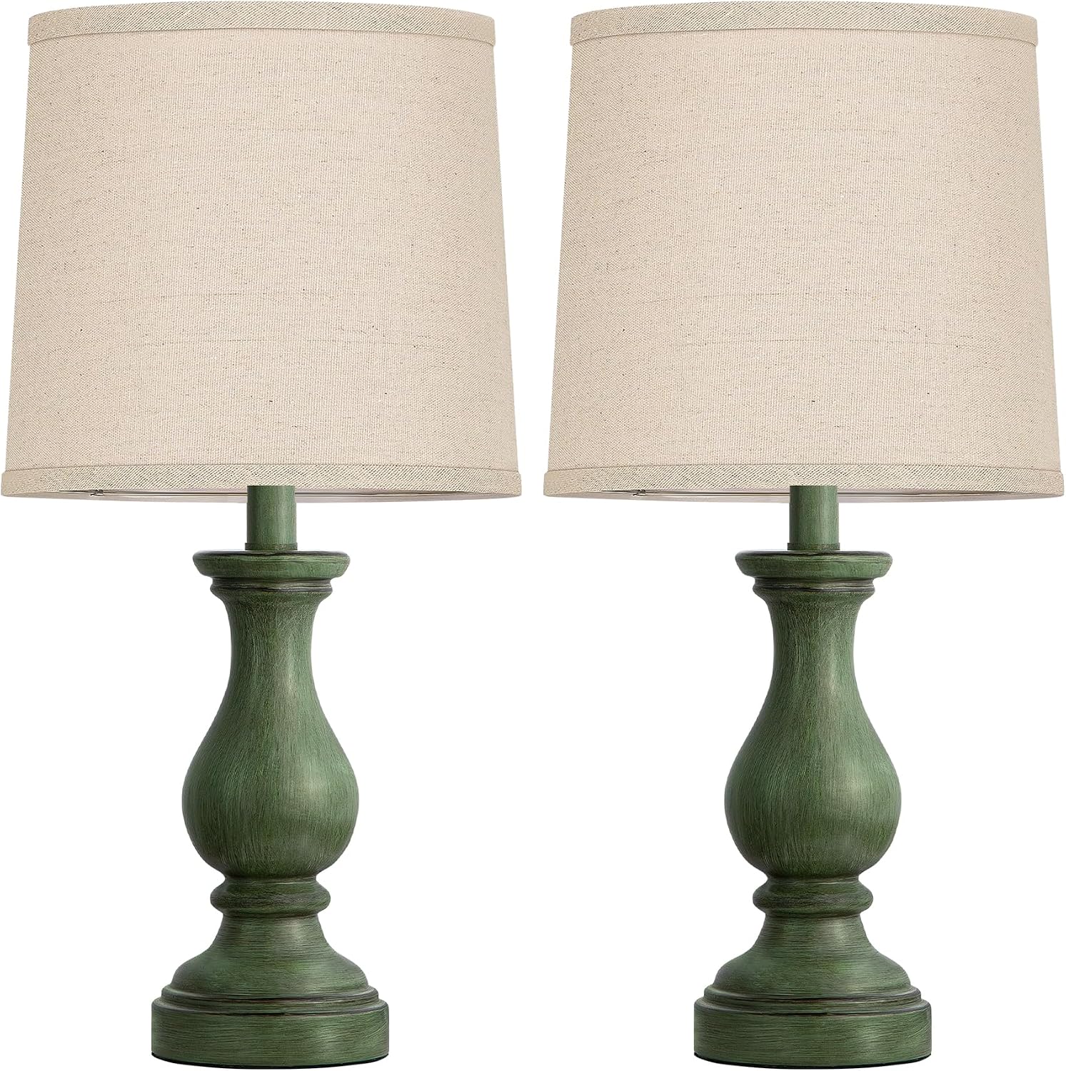 Seealle Farmhouse Table Lamps Set of 2 - Rustic Lamp for Bedroom Living Room, 22" Boho Bedside Lamps for Night Stands End Table Office…