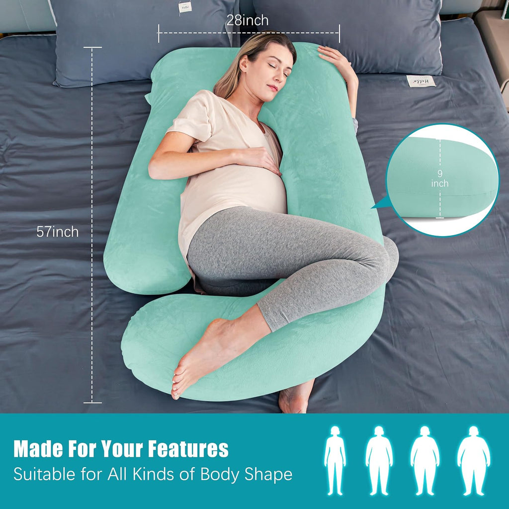 Cute Castle Pregnancy Pillows, Soft U-Shape Maternity Pillow with Removable Cover - Full Body Pillows for Adults Sleeping - Pregnancy…
