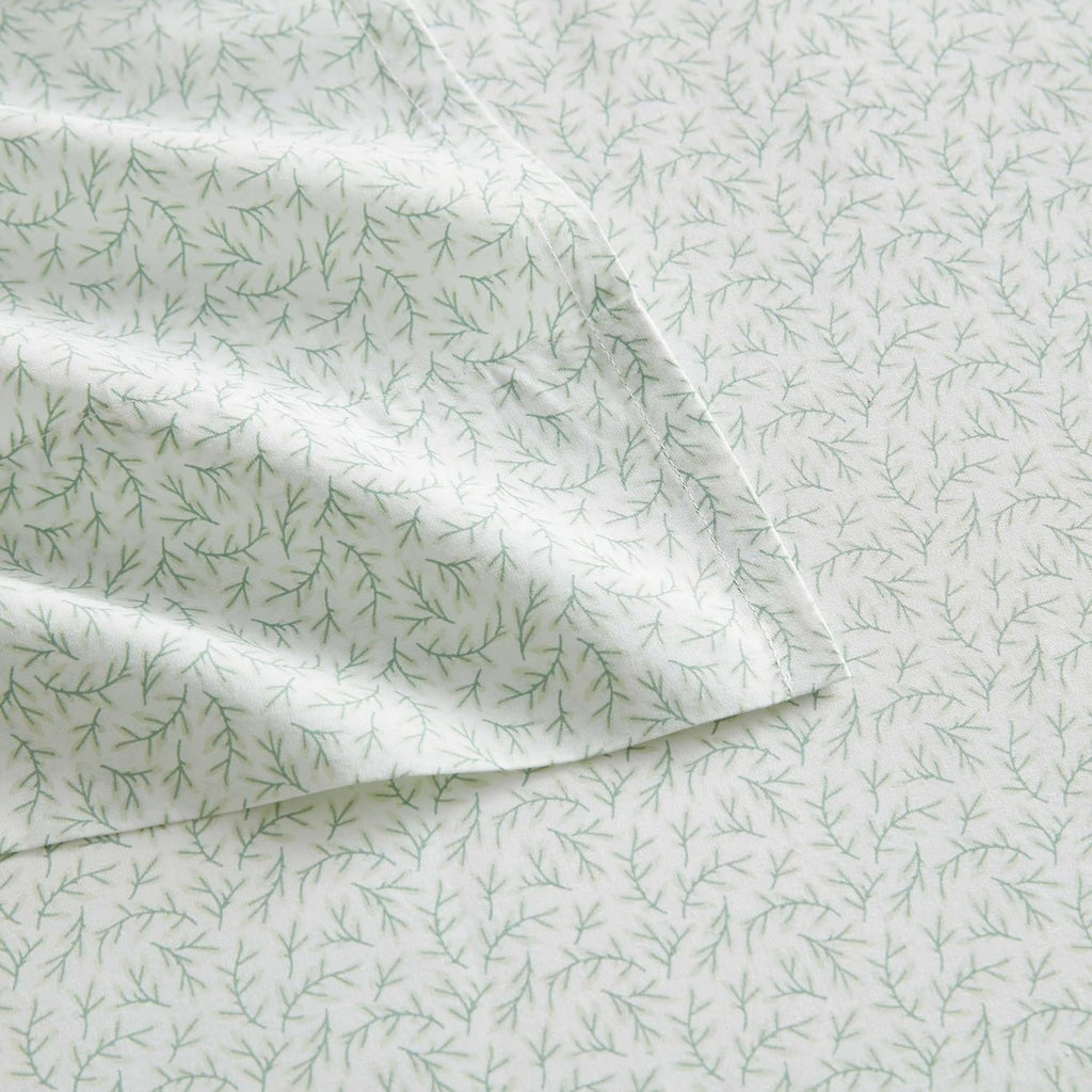 MarthaStewart Martha Stewart - Twin Size Sheets Set, Crisp & Tailored Cooling Sheets w/a Naturally Smooth Cotton Percale Lightweight Feel -…