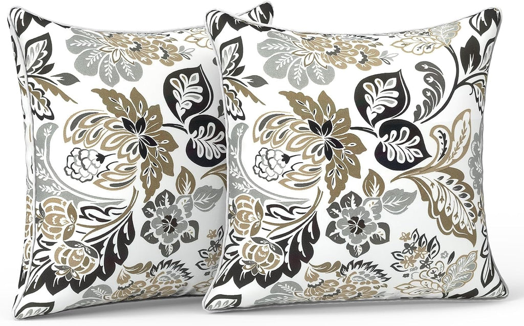 LVTXIII Outdoor Pillow Covers Set of 2, Patio Waterproof Throw Pillow Cases Fade Resistant Accent Pillow Covers for Spring Summer Garden…