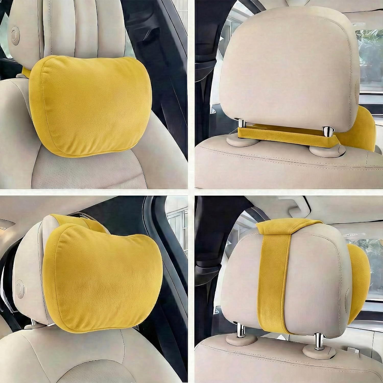 WELBRIT 2PCS Car Pillow for Car Neck Pillow for Driving Seat Neck Support Soft Cushion Back Support Head-Rests for Vehicle Sleeping…