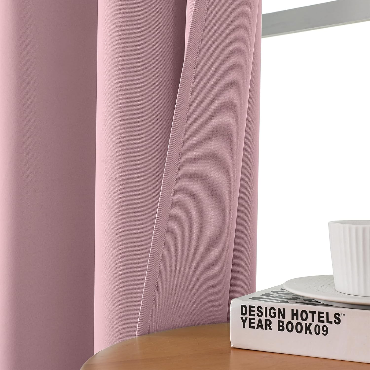 CUCRAF Custom Light Pink Blackout Curtains 1 Panel Set, Thermal Insulated Grommet Room Darkening Curtain for Living Room Bedroom, Light…