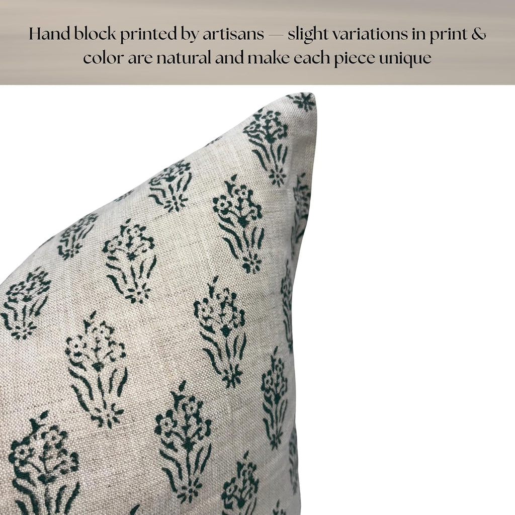 LineandLoop Linen Green Pillow Throw Pillow Covers 20x20 inch Pillow Farmhouse Style Spring Decorative Pillow Covers for Couch Living Room,…