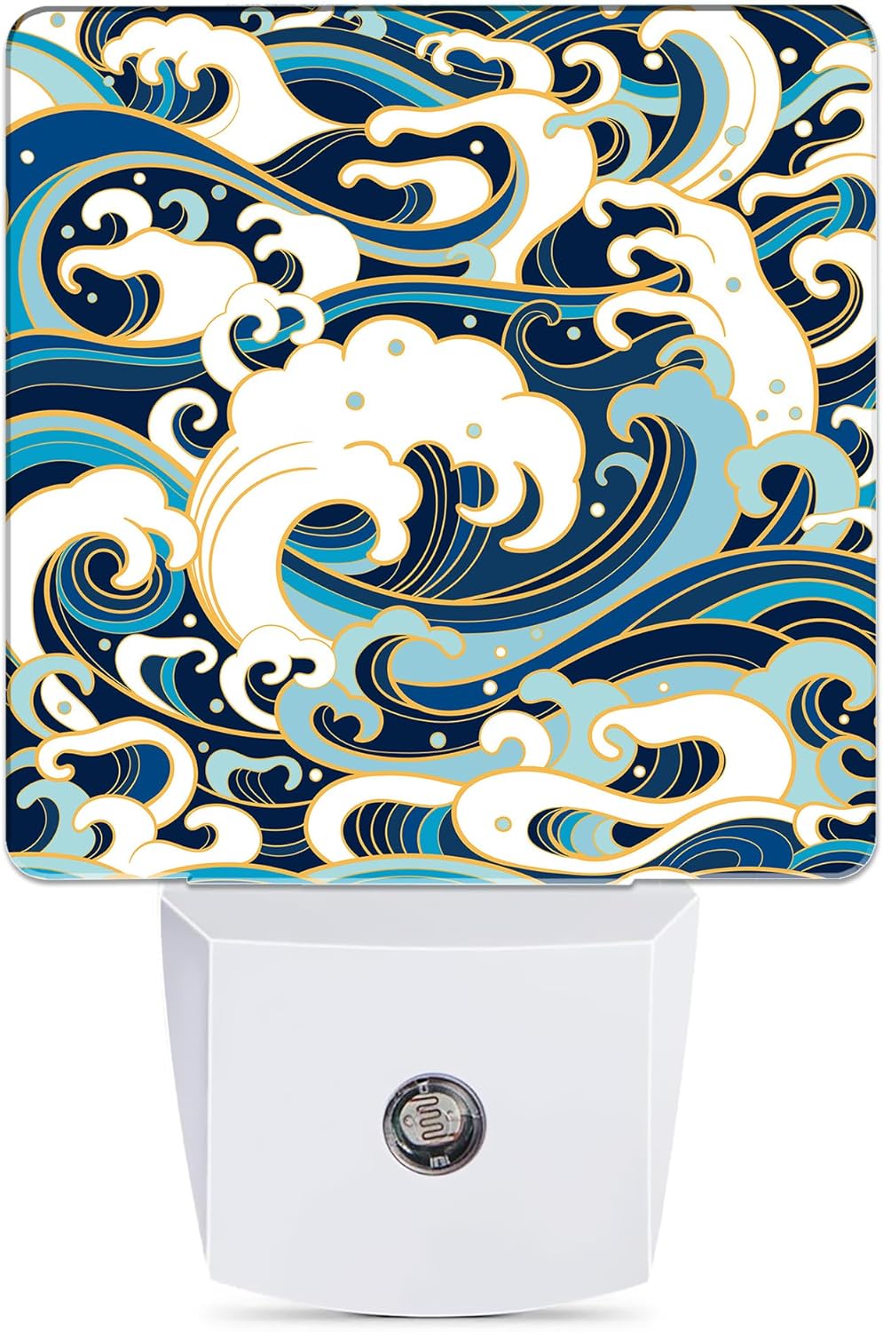 Vintage Sea Waves Dusk to Dawn Night Light, Auto Sensor Lamp Home Indoor Stairway Kitchen Corridor, Night Lights Plug into Wall Decor…