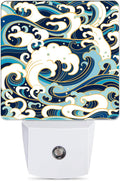 Vintage Sea Waves Dusk to Dawn Night Light, Auto Sensor Lamp Home Indoor Stairway Kitchen Corridor, Night Lights Plug into Wall Decor…