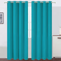 Lemomo Teal Blackout Curtains/52 x 108 Inch/Set of 2 Panels Room Darkening Thermal Insulated Curtains for Bedroom 108 Inch silver