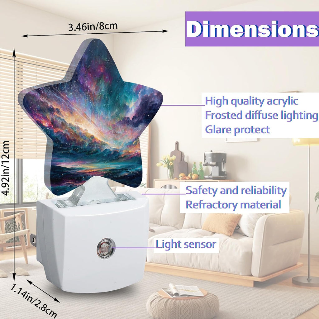 Dreamy Polar Lights Night Light for Kids, Abstract Night Lights Plug Into Wall, Lightweight Dusk to Dawn Light Sensor Warm Nightlights for…