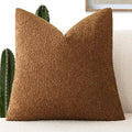 Foindtower Decorative Textured Boucle Throw Pillow Covers Accent Solid Pillow Cases Neutral Soft Cozy Couch Cushion Case for Chair Sofa…