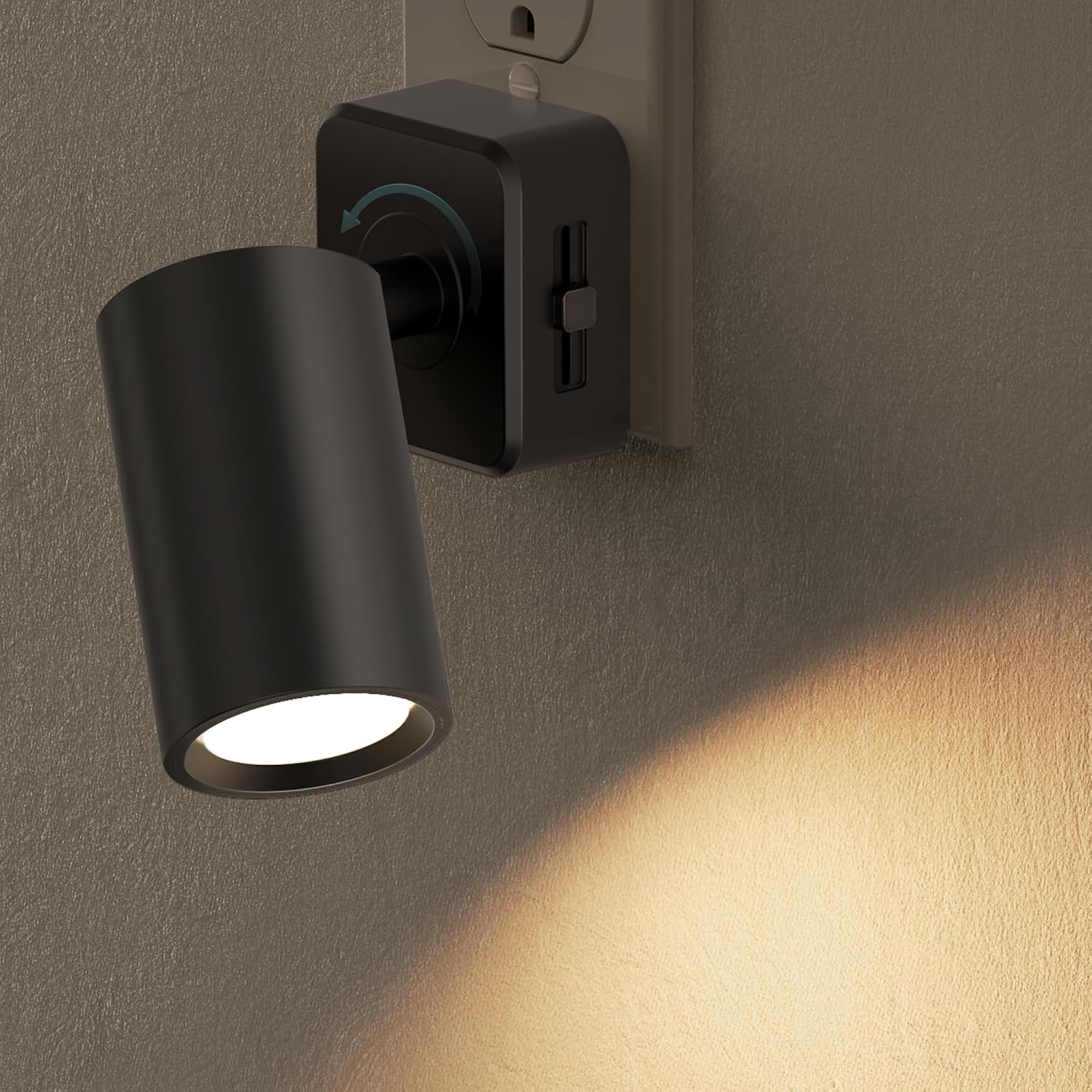 Briignite Night Lights Plug into Wall, 320° Rotation Plug in Night Light, Dusk to Dawn Nightlight, Dimmable Soft White 1W Led Night Light…