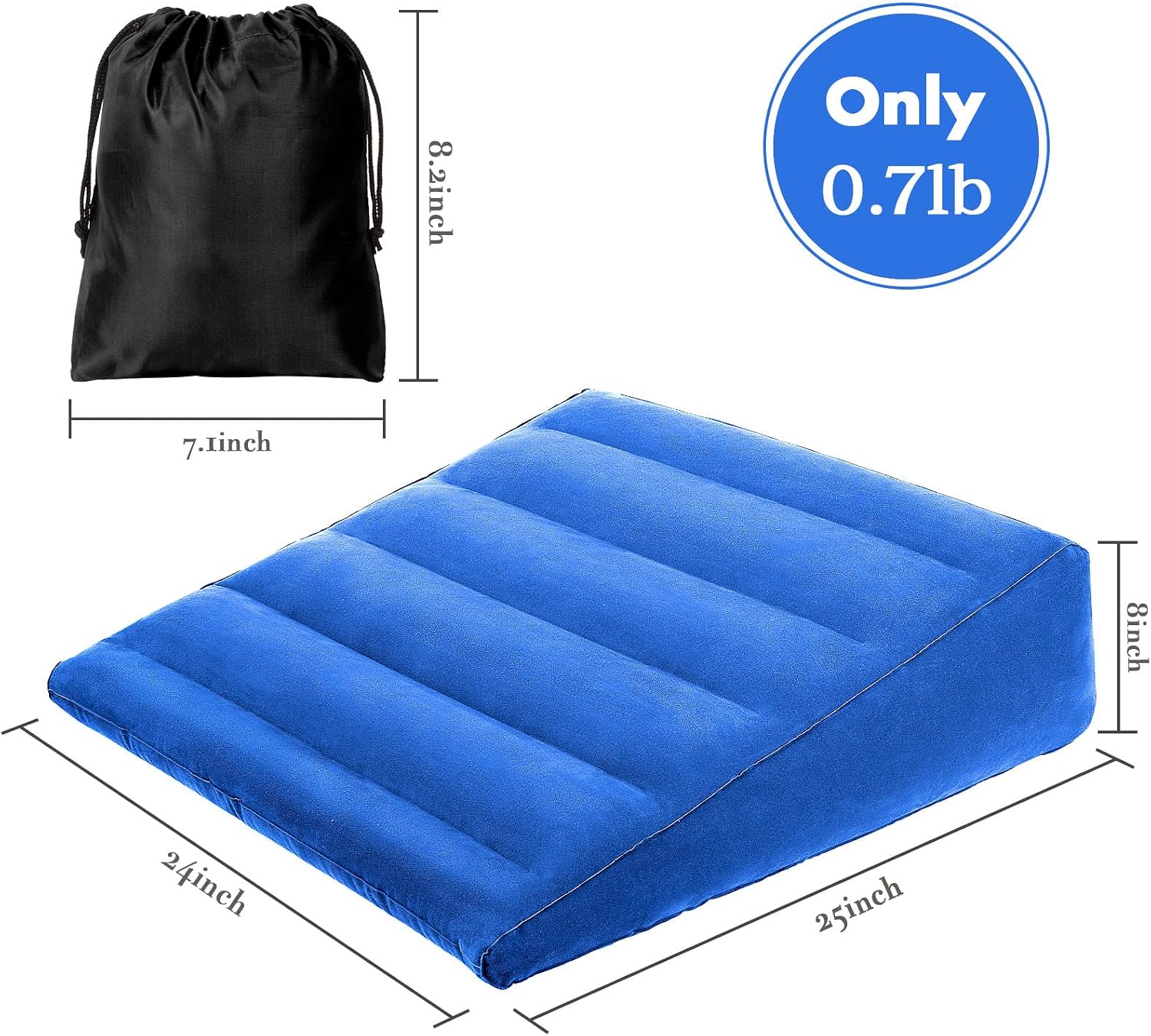 USHMA Inflatable Wedge Pillow, Portable Travel Wedge Pillow, Fast Inflation & Deflation Inflatable Wedge Pillows for Travel, Blow Up…